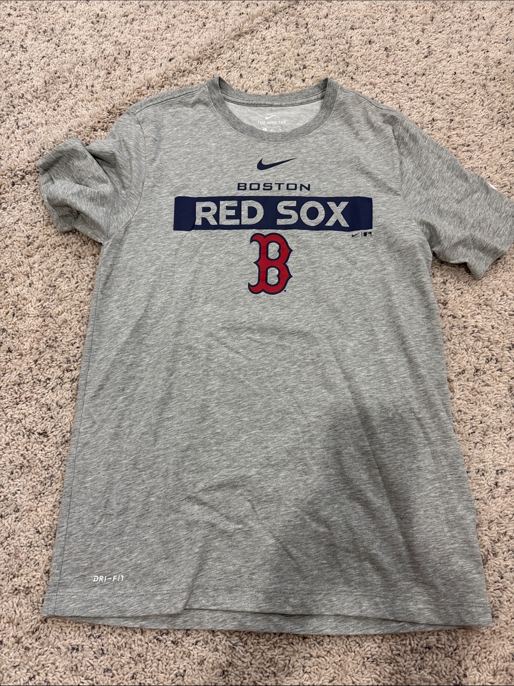 Nike Grey Boston Red Sox Logo Tee